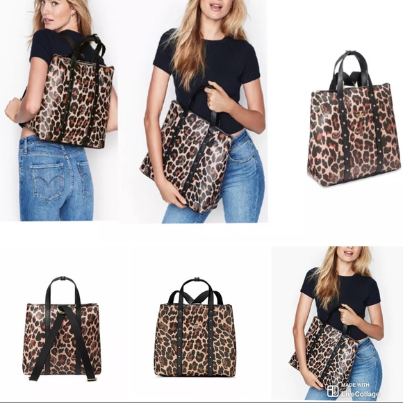 victoria secret leopard backpack
